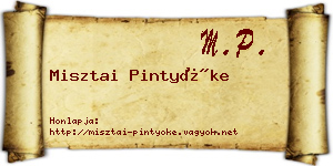 Misztai Pintyőke névjegykártya